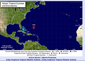 National Hurricane Center map