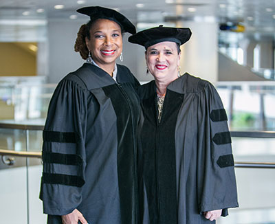 Honorary doctorates Eve Ensler and Kimberle Williams Crenshaw