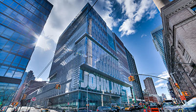 view of John Jay College on 11th Ave corner