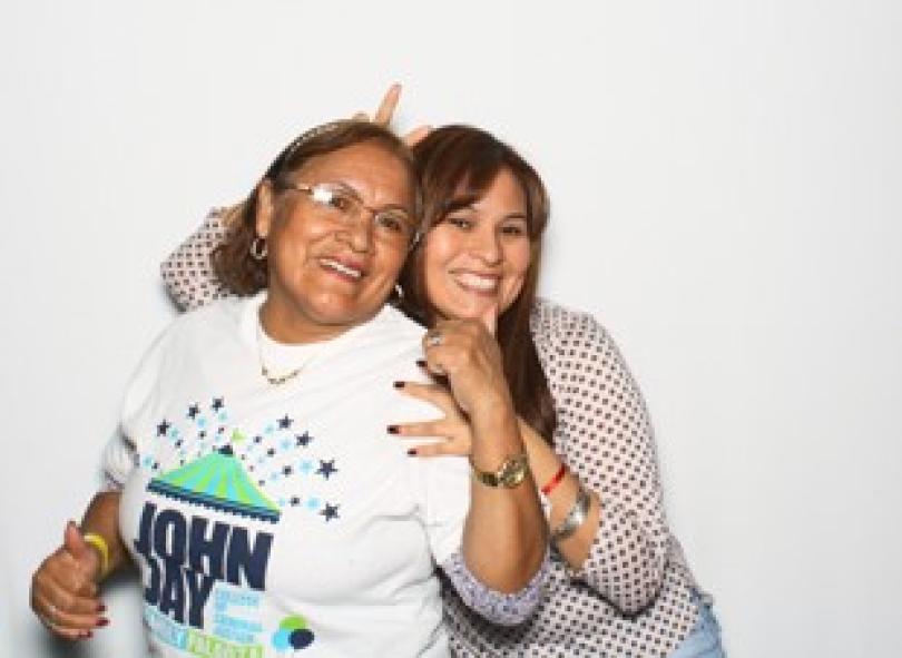 Student with her parent