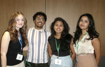 Sydney Kuhl, Parsva Shah, Rahele Gadapaka and Shania Uppal at COY Climate Conference